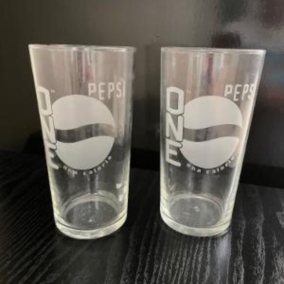 Set of Vintage Pepsi One Drinking Glasses 1990's - Picture 1 of 3